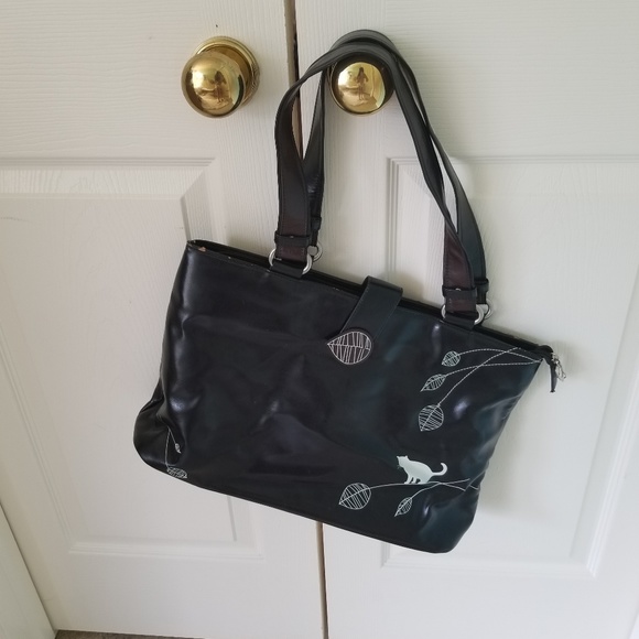 asda black handbag